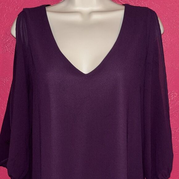 Lulu’s Shifting Dears Plum Purple Long sleeve dress Sz XS. - Picture 7 of 16